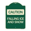 Signmission Caution Falling Ice and Snow Heavy-Gauge Aluminum Architectural Sign, 24" x 18", G-1824-24286 A-DES-G-1824-24286